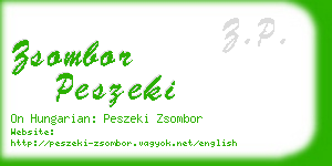 zsombor peszeki business card